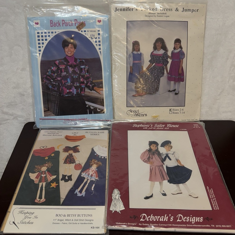 Vintage Patterns Jumper Dress Sailor Blouse Pull-on Pleated Skirt Jacket Lot